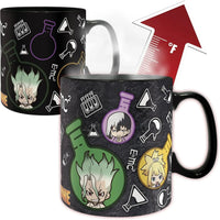 Dr. Stone - Chibi Characters & Chemistry Pattern Mug (Ceramic, 16 oz.) - ABYs...- Image 3