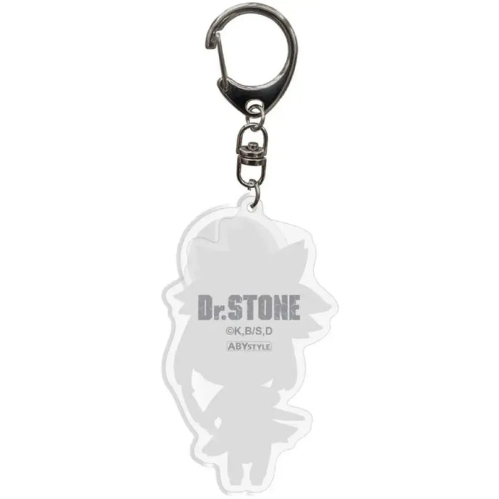 Dr. Stone - Chibi Kohaku Keychain with Shield Charm (Acrylic) - ABYstyle