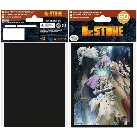 Dr. Stone - Fight Team Art Protective Card Sleeves (60 Count, Standard Size) - Japanime Games - Player's Choice Game Accessories Series