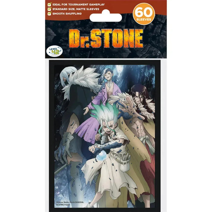 Dr. Stone Fight Team Art Protective Card Sleeves (60 count) Poggers Dr. Stone Fight Team Art Protective Card Sleeves (60 count) Poggers
