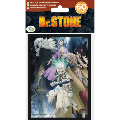 Dr. Stone - Fight Team Art Protective Card Sleeves (60 Count, Standard Size) - Japanime Games - Player's Choice Game Accessories Series