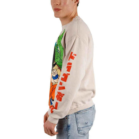 Dragon Ball - Goku & Shenron Oversized Print Sweatshirt (Tan, Unisex) - Bioworld