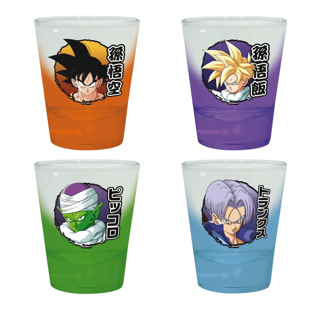 Dragon Ball Z - 4-Piece Heroes Shot Glass Set - ABYstyle