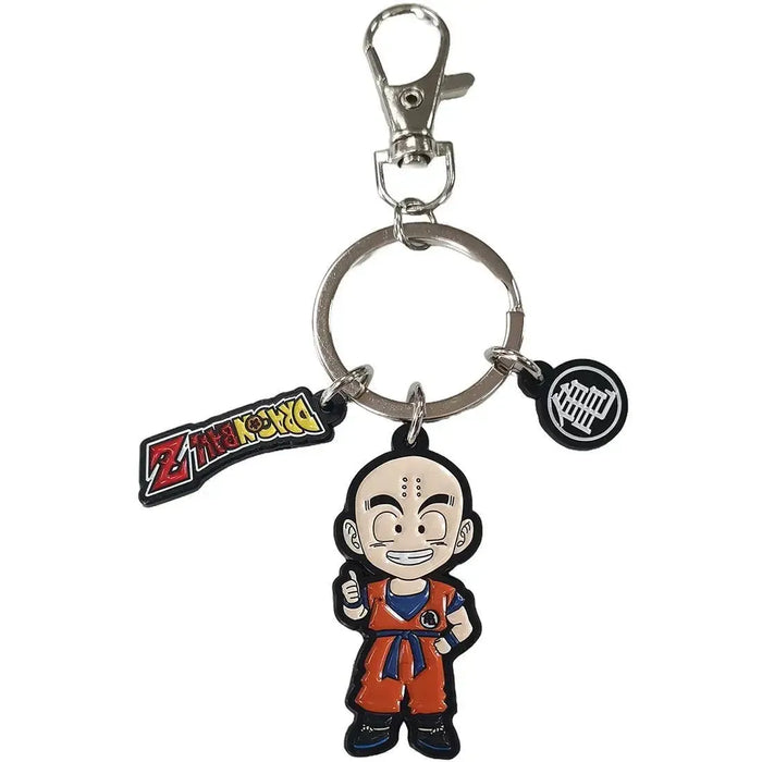 Dragon Ball Z - Chibi Krillin Keychain with Charms (1.5", Metal) - Great Eastern Entertainment