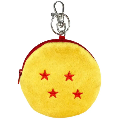 Dragon Ball Z - Four Star Dragon Ball Clip-On Plush Keychain Coin Purse (3.5