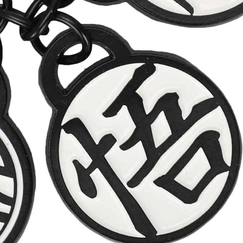Dragon Ball Z - Goku Gi Kanji Symbols Charm Keychain (Turtle Hermit, King Kai & Son Goku) - Bioworld