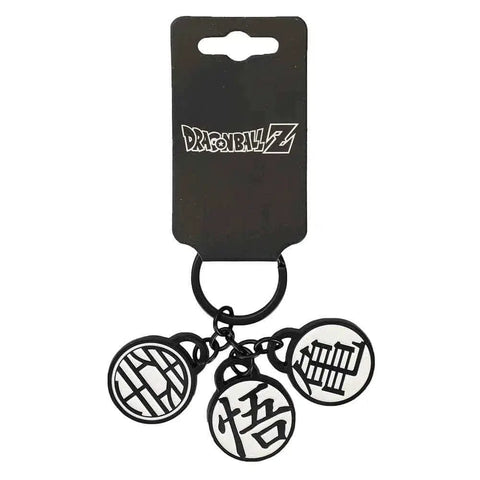 Dragon Ball Z - Goku Gi Kanji Symbols Charm Keychain (Turtle Hermit, King Kai & Son Goku) - Bioworld