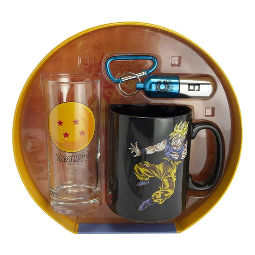 Dragon Ball Z - Premium Gift Set - ABYstyle - 16 oz. Heat-Changing Mug, 10 oz. Drinking Glass, Keychain