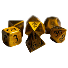 Dragon Metal Dice Set (7 Dice, Polyhedral) - Game Master Dice