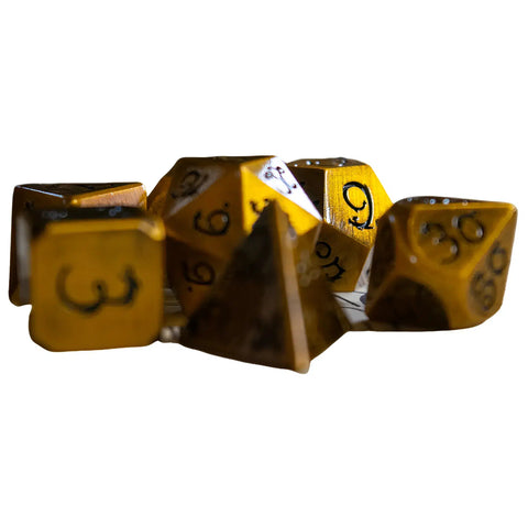Dragon Metal Dice Set (7 Dice, Polyhedral) - Game Master Dice