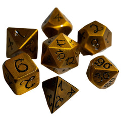 Dragon Metal Dice Set (7 Dice, Polyhedral) - Game Master Dice