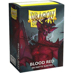 Dragon Shield - Blood Red Protective Card Sleeves (Matte, 100 Count, Standard Size)