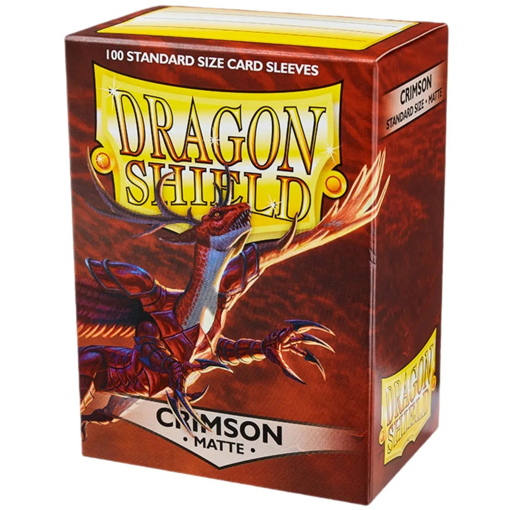 Dragon Shield - Crimson Red Protective Card Sleeves (Matte, 100 Count, Standard Size)