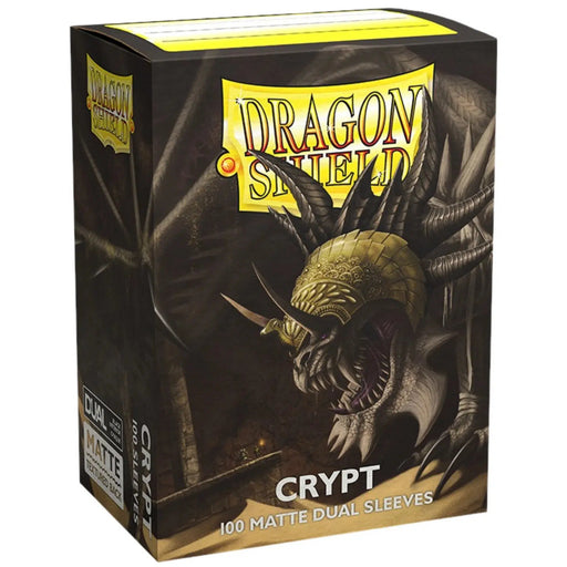 Dragon Shield - Crypt Dual Colored Protective Card Sleeves (Matte, Gray / Tan & Black, 100 Count, Standard Size)