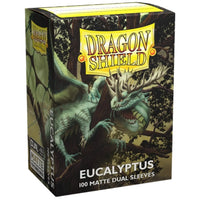 Dragon Shield - Eucalyptus Dual Colored Protective Card Sleeves (Matte, Green & Black, 100 Count, Standard Size)
