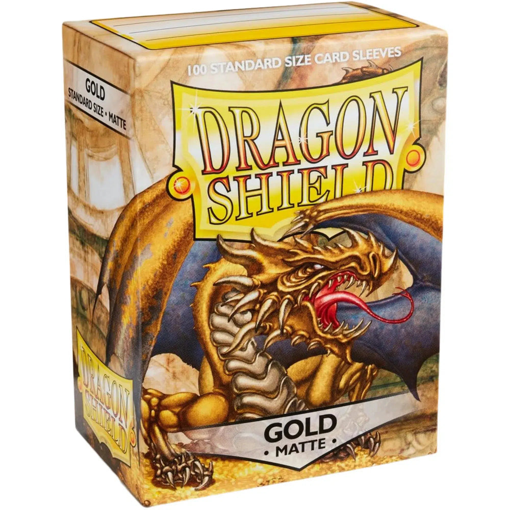 Dragon Shield - Gold Protective Card Sleeves (Matte, 100 Count, Standard Size)