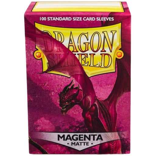 Dragon Shield - Magenta Protective Card Sleeves (Matte, 100 Count, Standard Size)