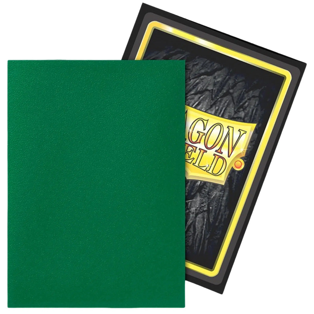 Dragon Shield - Might Dual Colored Protective Card Sleeves (Matte, Green & Black, 100 Count, Standard Size)