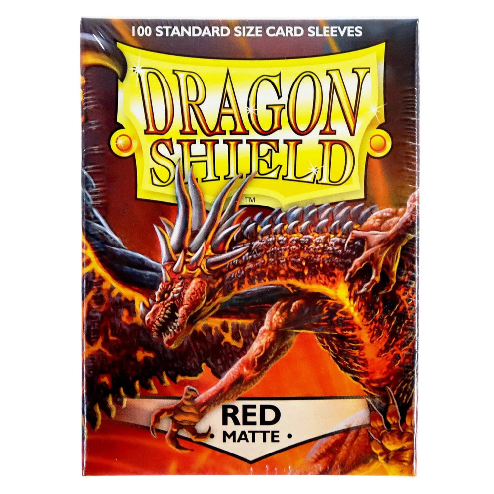 Dragon Shield - Red Protective Card Sleeves (Matte, 100 Count, Standard Size)