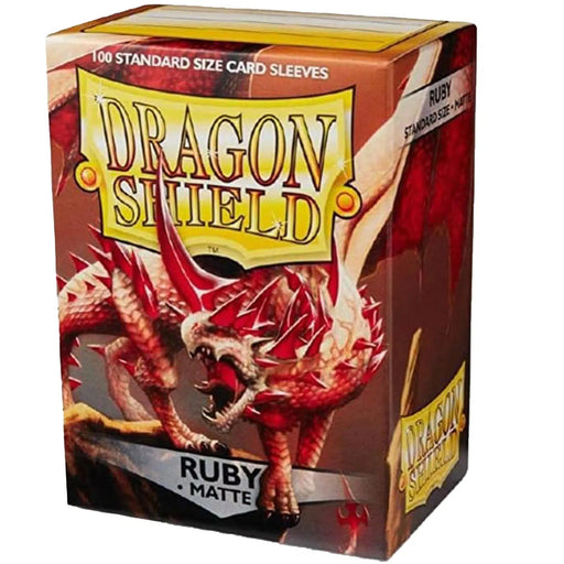 Dragon Shield - Ruby Red Protective Card Sleeves (Matte, 100 Count, Standard Size)