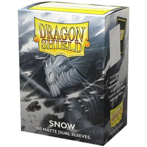 Dragon Shield - Snow Dual Colored Protective Card Sleeves (Matte, White & Black, 100 Count, Standard Size)