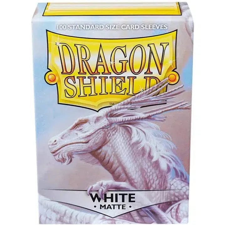 Dragon Shield - White Protective Card Sleeves (Matte, 100 Count, Standard Size)