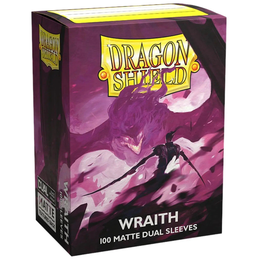 Dragon Shield - Wraith Dual Colored Protective Card Sleeves (Matte, Purple & Black, 100 Count, Standard Size)