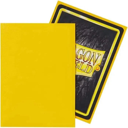 Dragon Shield - Yellow Protective Card Sleeves (Matte, 100 Count, Standard Size)