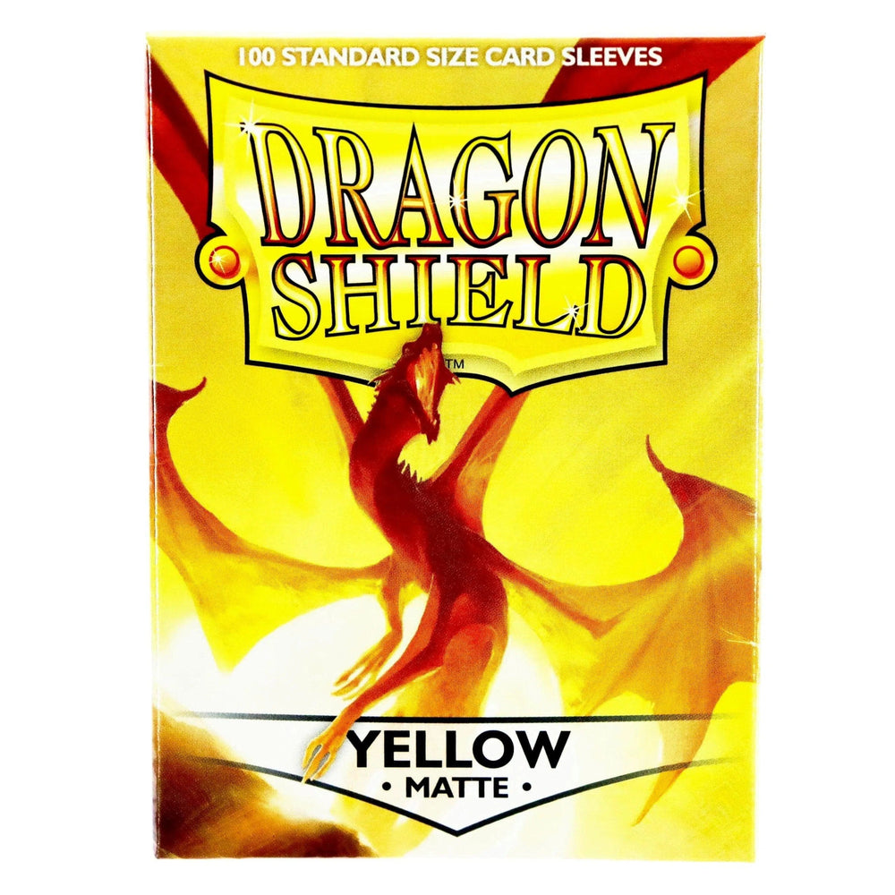 Dragon Shield - Yellow Protective Card Sleeves (Matte, 100 Count, Standard Size)