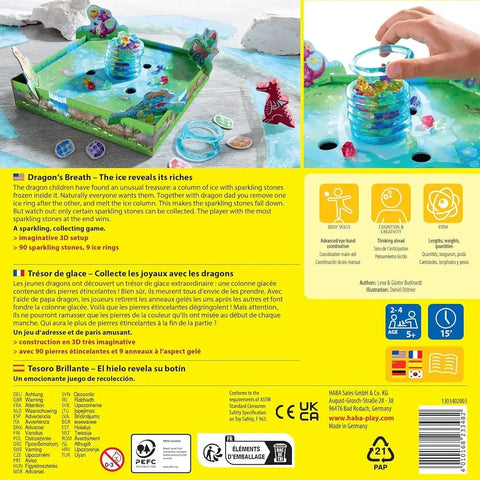 Dragon's Breath - Dexterity Fantasy Board Game for Family, and Children (2-4 Players, Ages 5+) - HABA