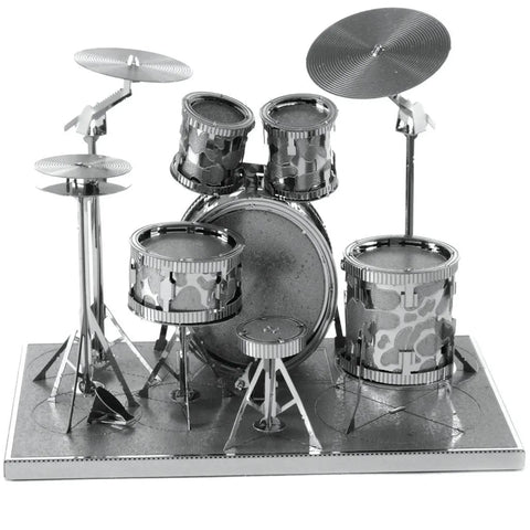 Drum Set 3D Figure Model Kit (Steel, Easy Difficulty) - Fascinations - Metal Earth Series - (2023) - Image 2