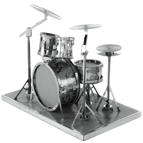 Drum Set 3D Figure Model Kit (Steel, Easy Difficulty) - Fascinations - Metal Earth Series - (2023) - Image 4