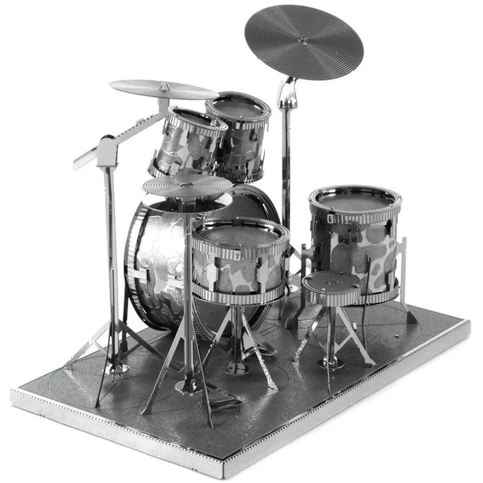 Drum Set 3D Figure Model Kit (Steel, Easy Difficulty) - Fascinations - Metal Earth Series - (2023)