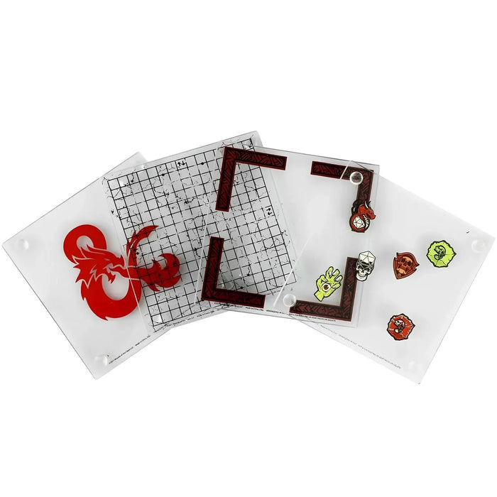 Interlocking Stacking Coaster Dungeons & Dragons - Stacking Coaster Set (Glass) - Bioworld — Poggers