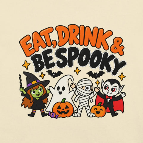Eat, Drink & Bespooky T-Shirt - Funny Halloween Party Gag Gift Graphic Tee - Image 14