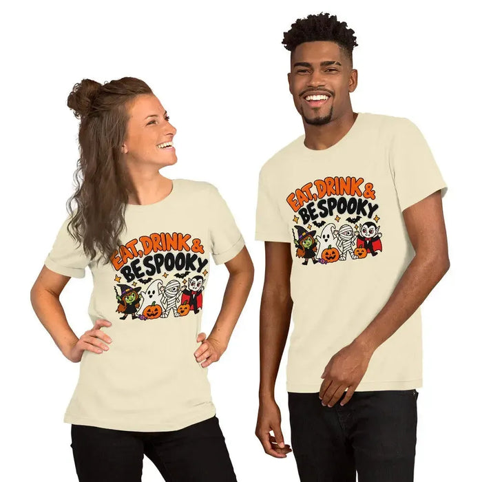 Eat, Drink & Bespooky T-Shirt - Funny Halloween Party Gag Gift Graphic Tee