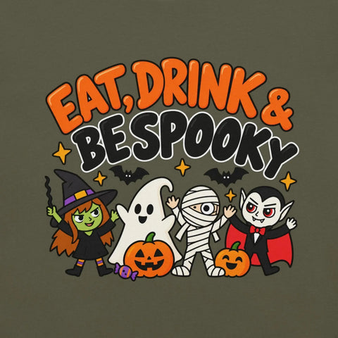 Eat, Drink & Bespooky T-Shirt - Funny Halloween Party Gag Gift Graphic Tee - Image 34