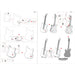 Electric Lead Guitar 3D Figure Model Kit (Steel, Easy Difficulty) - Fascinations - Metal Earth Series - (2023)