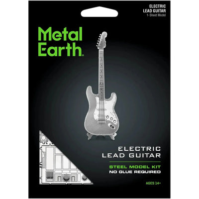 Electric Lead Guitar 3D Figure Model Kit (Steel, Easy Difficulty) - Fascinations - Metal Earth Series - (2023)