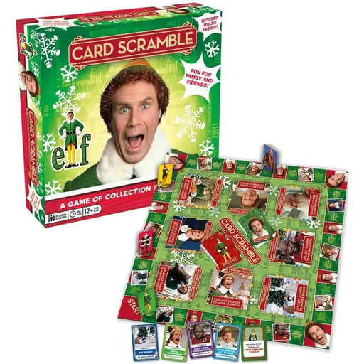 Elf Card Scramble - Party Movies Board Game for Adults, and Family (2-4 Players, Ages 12+) - Aquarius