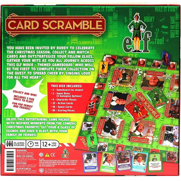 Elf Card Scramble - Party Movies Board Game for Adults, and Family (2-4 Players, Ages 12+) - Aquarius