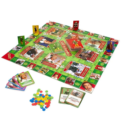 Elf Card Scramble - Party Movies Board Game for Adults, and Family (2-4 Players, Ages 12+) - Aquarius