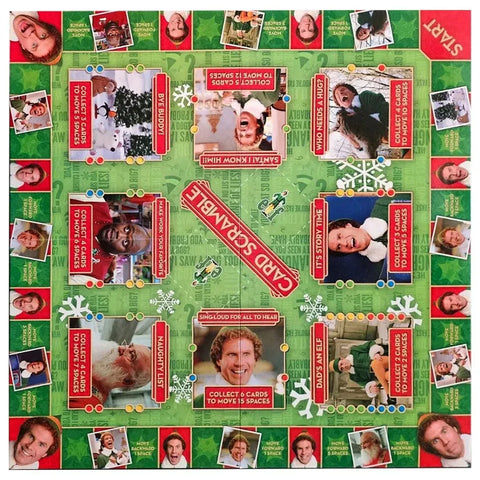 Elf Card Scramble - Party Movies Board Game for Adults, and Family (2-4 Players, Ages 12+) - Aquarius