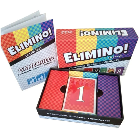 Elimino! - Party Abstract Card Game for Family, Adults, and Children (2-5 Players, Ages 7+) - Wishing Well Games