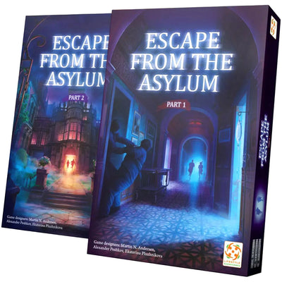 Escape from the Asylum: Parts 1 & 2 - Cooperative Mystery Board Game for Family, and Adults (1-6 Players, Ages 12+) - Imperial Publishing