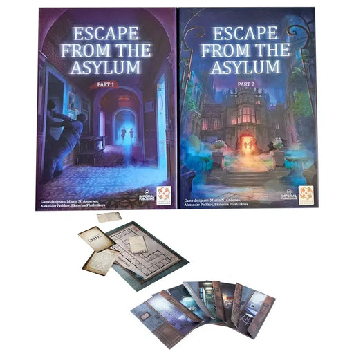 Escape from the Asylum: Parts 1 & 2 (Limited Edition) - Cooperative Mystery Board Game for Family, and Adults (1-10 Players, Ages 12+) - Imperial Publishing
