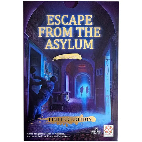 Escape from the Asylum: Parts 1 & 2 (Limited Edition) - Cooperative Mystery Board Game for Family, and Adults (1-10 Players, Ages 12+) - Imperial Publishing