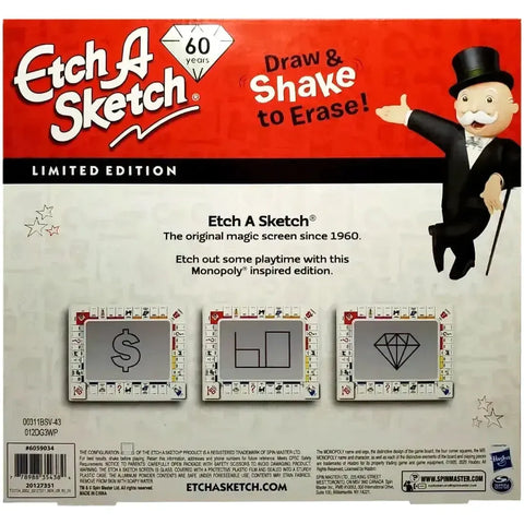 Etch A Sketch: Monopoly Limited Edition - Drawing Toy - Spin Master - Etch A Sketch 60th Anniversary Edition