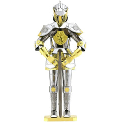 European Knight Armor 3D Figure Model Kit (Steel, Moderate Difficulty) - Fascinations - Metal Earth Series - (2023)