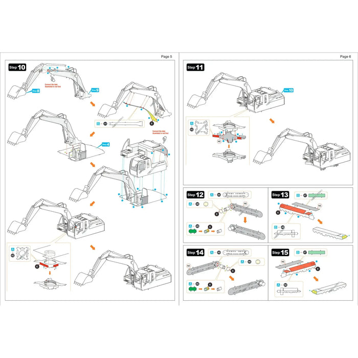 Excavator Construction Vehicle Figure Model Kit (Steel, Moderate Difficulty) - Fascinations - Metal Earth Series - (2022)